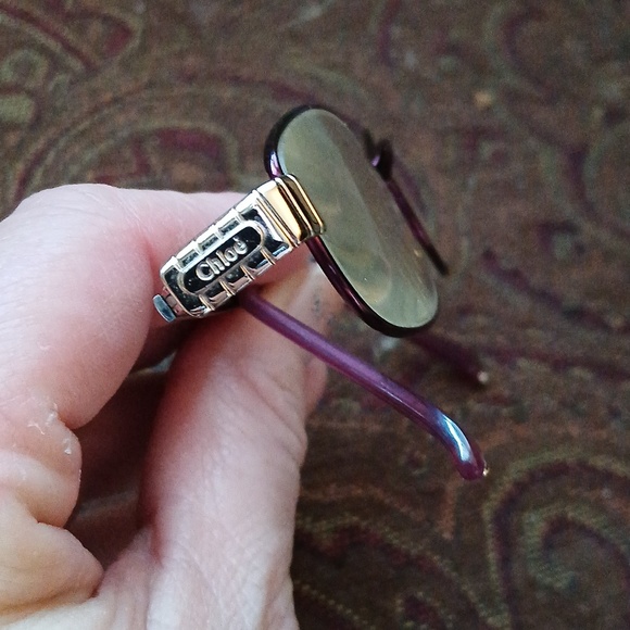 Vintage Chloe CL1187 C04 135 Purple Eyeglasses. Made in France  - Picture 14 of 16